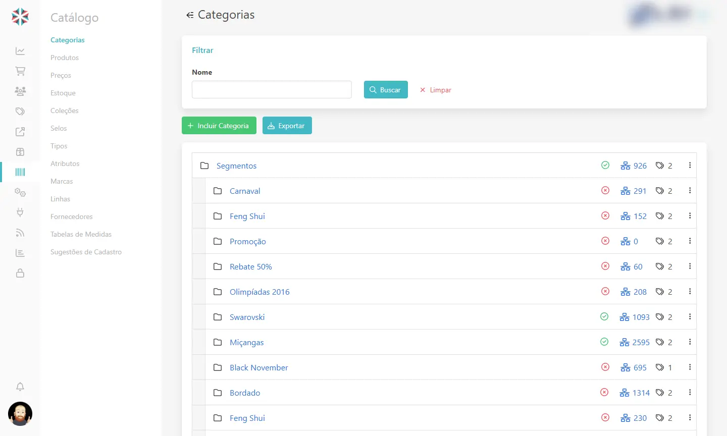 Plataforma E-commerce B2B - Categorias